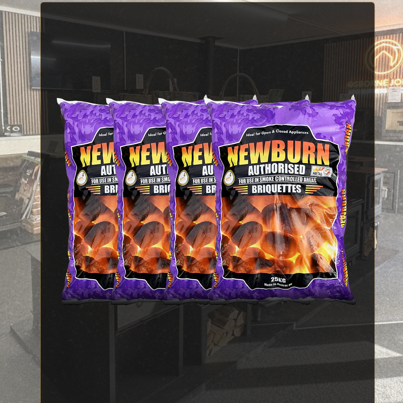 Newburn Smokeless coal briquettes 1000KG 1 tonne | Hetas approved fuel