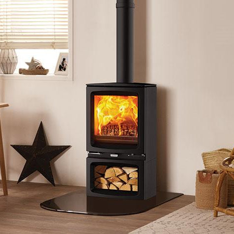 Stovax Vogue Midi wood/multifuel eco stove with cast iron top plate
