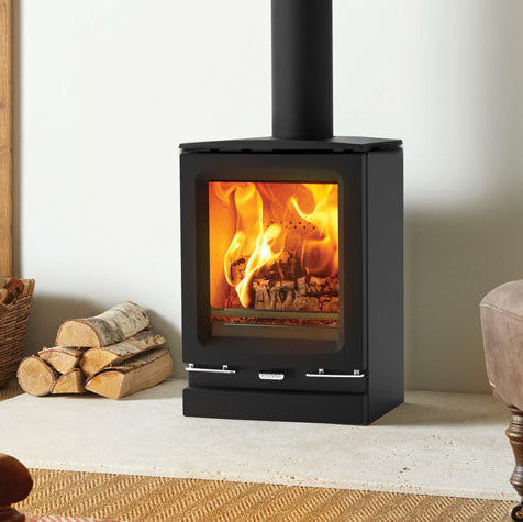 Stovax Vogue Small Woodburning Eco Stove with Cast Iron Top Plate