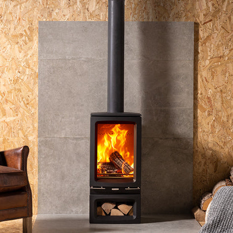 Stovax Vogue Small T Woodburning/Multifuel Eco Stove with Cast Iron Top Plate